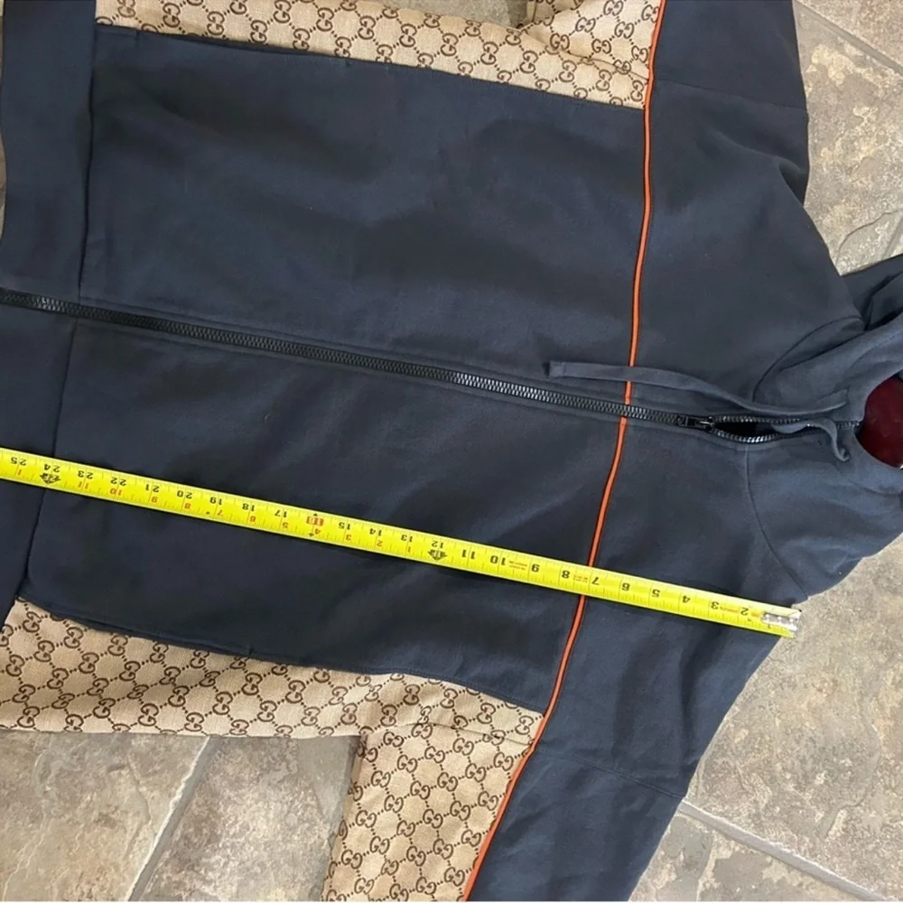 Men’s Gucci, cotton jersey, zip jacket/hoodie signature GG supreme XL